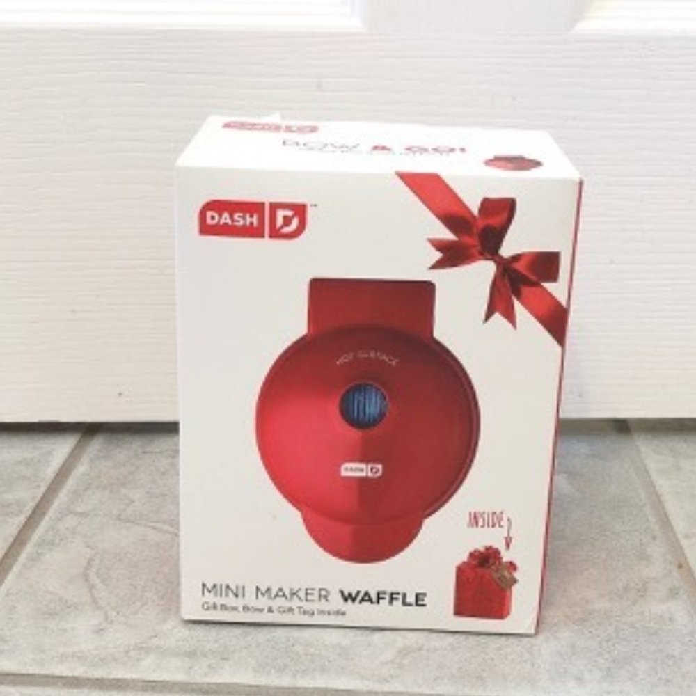 Mini Waffle Maker Red NEW